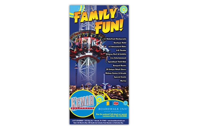 Kemah boardwalk advertisement