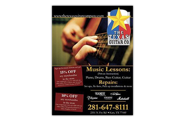 the texas guitar company advertisement