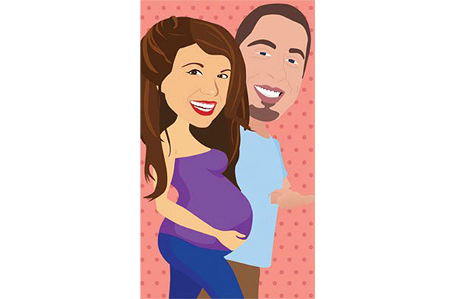 portrait couple custom illustration