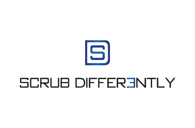 scrub differently logo design